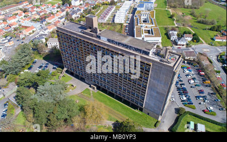 Foto aerea di La Maison Radieuse a Rezé, Loire Atlantique, Francia Foto Stock