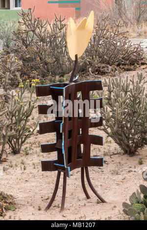 Outdoor arte pubblica da Ed Haddaway a Tingley Beach, Albuquerque, Nuovo Messico (2007) Foto Stock