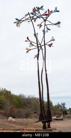 Outdoor arte pubblica da Ed Haddaway a Tingley Beach, Albuquerque, Nuovo Messico (2007) Foto Stock