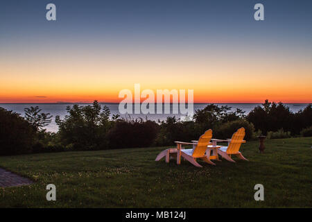 Porto di uovo tramonto. Foto Stock