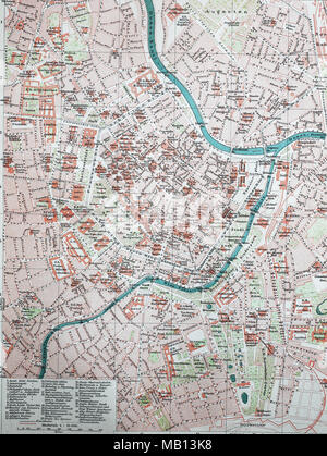 Stadtplan von Wien, Österreich, 1895, mappa della città di Vienna, Austria, digitale migliorata la riproduzione di un originale stampa da l'anno 1895 Foto Stock