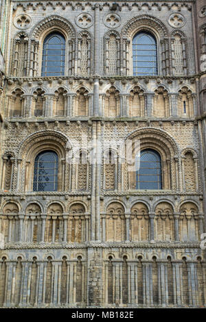 Dettagli esterni di Ely Cathedral, Ely, Cambridgeshire, Inghilterra, europa Foto Stock