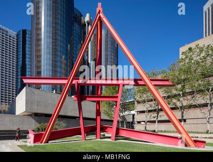 Contrassegnare DiSuvero, 'Shoshone,' scultura di metallo, 1982, Citigroup Center di Los Angeles, California, Stati Uniti d'America Foto Stock