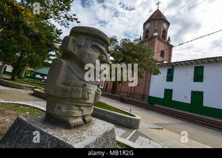 Antica pre-colombiano statue di San Agustin, la Colombia. Foto Stock