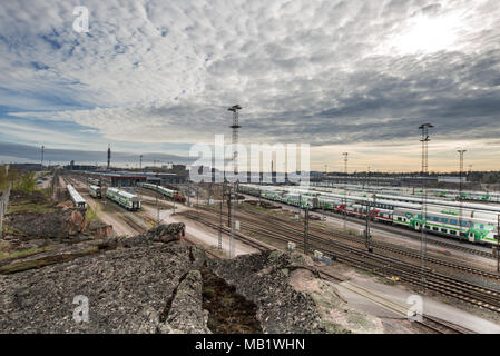 Pasila stazione ferroviaria stazione di transito a Helsinki in Finlandia Foto Stock