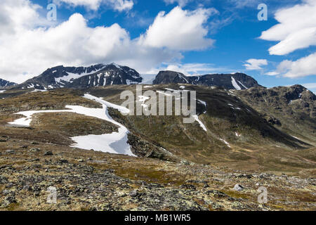 Jotunheimen Nazione una zona montuosa nella Norvegia meridionale e parte del lungo intervallo noto come i monti scandinavi Foto Stock