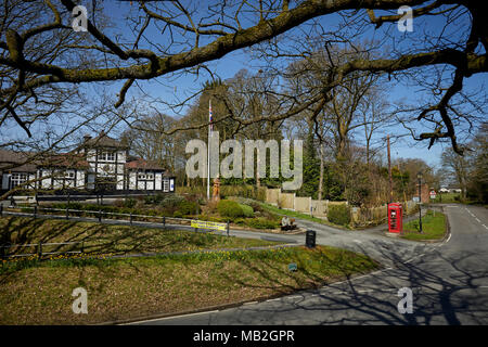 Il pittoresco villaggio di comunità hall Mobberley Vittoria Memorial Hall Club in Town Lane Knutsford nel Cheshire Foto Stock