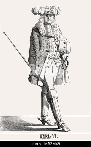 Carlo VI Imperatore del Sacro Romano Impero dal 1711 al 1740 Foto Stock