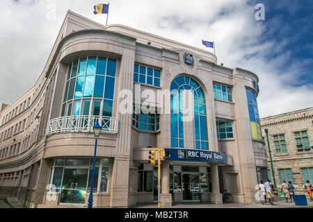 RBC Royal Bank filiale a Bridgetown, Barbados. Foto Stock