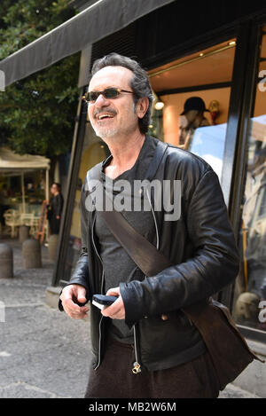 Napoli, Italia. 06 apr, 2018. Attore italiano Rocco Papaleo durante il Photocall del film italiano Bob & Marie al Cinema Metropolitan di Napoli. Credito: Paola Visone/Pacific Press/Alamy Live News Foto Stock