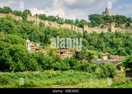 Tsarevets hill e fortezza a Veliko Tarnovo, Bulgaria Foto Stock