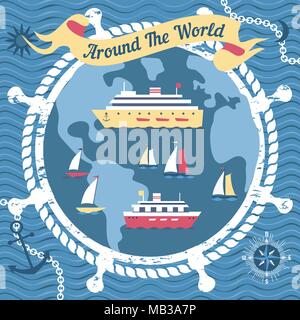 Concetto in tutto il mondo. Illustrazione Vettoriale