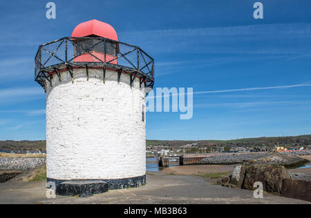 Burry Port faro sulla costa Carmarthenshire Galles del Sud Foto Stock