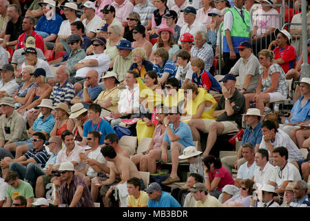 Tifosi di cricket allegria e divertimento al venti20 cup final day presso il Rose Bowl Hampshire. Foto Stock