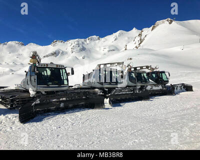 Rulli di neve nella stazione sciistica.Bad Hofgastein (Austria). Foto Stock