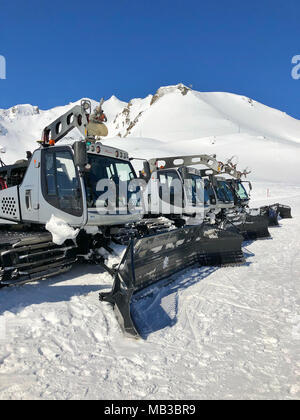 Rulli di neve nella stazione sciistica.Bad Hofgastein (Austria). Foto Stock