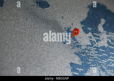 Viaggio mappa dipinta con il perno, Irlanda Foto Stock