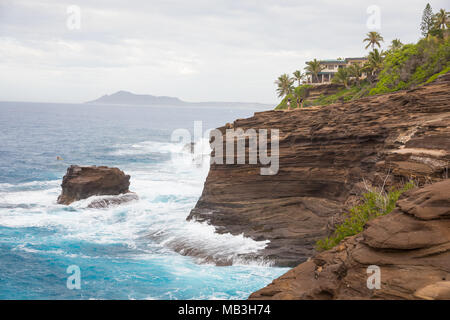 Grotte di sputare Oahu Hawaii Kai Foto Stock