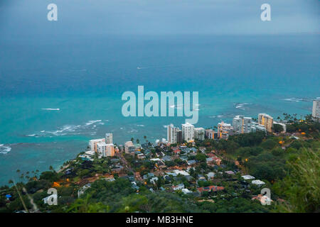 Diamond Head Sunrise all'alba Foto Stock