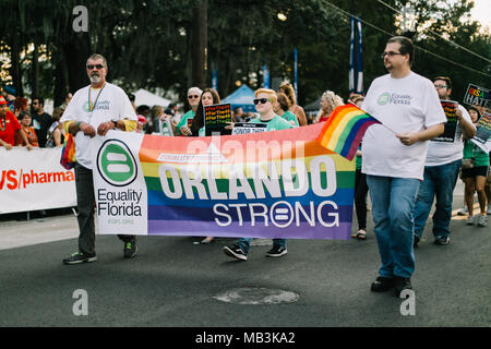 Uguaglianza Florida a Orlando Pride Parade (2016). Foto Stock