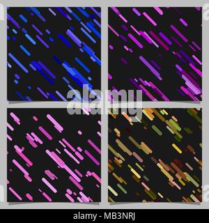 Abstract colorata striscia diagonale pattern set di sfondo Illustrazione Vettoriale