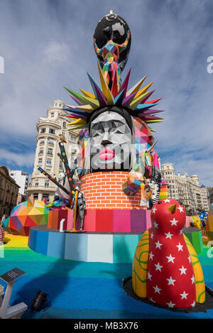 Statue complesso creato per il Fallas Festival di Valencia Foto Stock