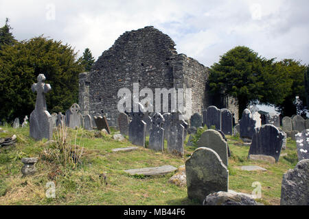 Glendalough, monastero irlandese Foto Stock