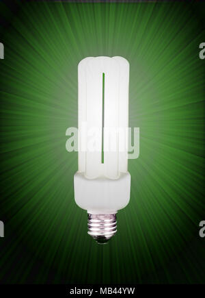 Energia verde, energia sostenibile composito con accesa bub. Foto Stock