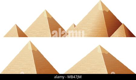 Isolare due scene piramide illustrazione Illustrazione Vettoriale