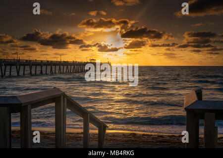 Dania Beach, Florida Sunrise Foto Stock