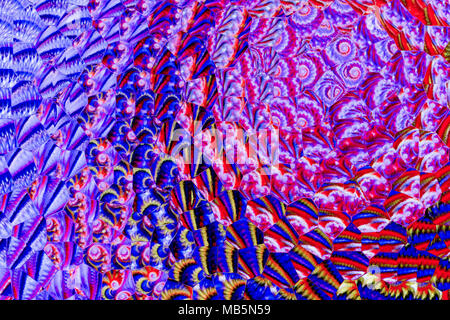 Abstract motivi di sfondo attraverso un vetro smerigliato Foto Stock