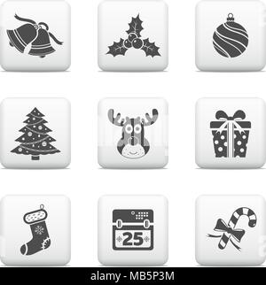 Natale icone impostato Illustrazione Vettoriale