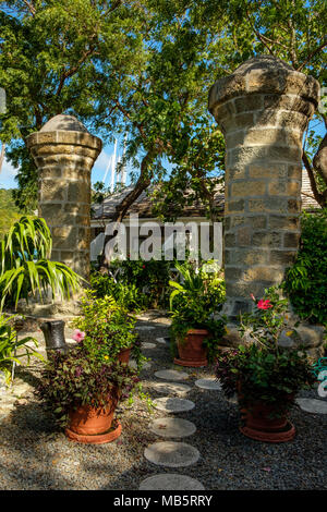Ammiragli' Inn e il Ristorante Pillars, Nelson's Dockyard, English Harbour, Antigua Foto Stock