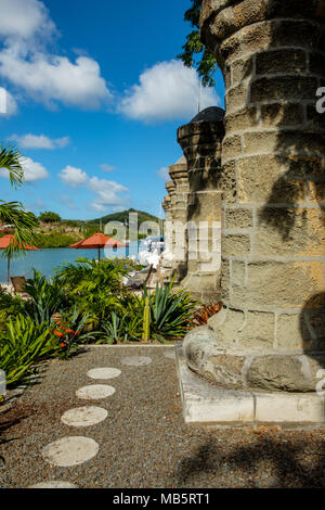 Ammiragli' Inn e il Ristorante Pillars, Nelson's Dockyard, English Harbour, Antigua Foto Stock