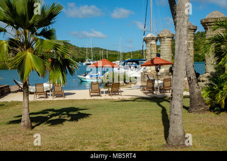 Ammiragli' Inn e il Ristorante Pillars, Nelson's Dockyard, English Harbour, Antigua Foto Stock