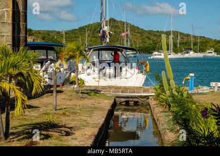 Ammiragli' Inn e il Ristorante Pillars, Nelson's Dockyard, English Harbour, Antigua Foto Stock