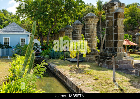 Ammiragli' Inn e il Ristorante Pillars, Nelson's Dockyard, English Harbour, Antigua Foto Stock