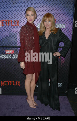 New York premiere di " Jessica Jones' Stagione 2 a AMC Loews Lincoln Square - tappeto rosso arrivi con: Rachael Taylor, Rebecca De Mornay dove: New York New York, Stati Uniti quando: 07 Mar 2018 Credit: Ivan Nikolov/WENN.com Foto Stock