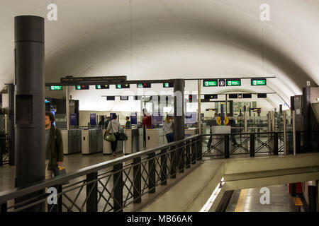 Lisbona portogallo. 04 aprile 2018. Rato dalla stazione della metropolitana di Lisbona.Lisbona, Portogallo. la fotografia di Ricardo Rocha. Foto Stock