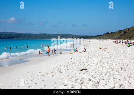 White Sands Hyams beach con la sorprendente mare azzurro, Jervis Bay, Nuovo Galles del Sud, Australia Foto Stock