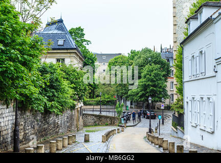 Rue De L'Abreuvoir, Montmartre, Parigi Foto Stock