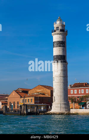 Faro sull'isola Murano. Venezia. Italia Foto Stock