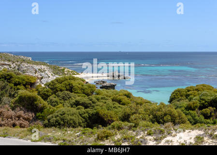 Guardando fuori dall'Isola di Rottnest sull'Oceano Indiano Foto Stock