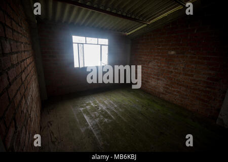 Un casale abbandonato in Ecuador, gli occupanti hanno a lungo in quanto spostata fuori e si sta lì interamente disabitata essendo lentamente recuperato dalla natura. Foto Stock