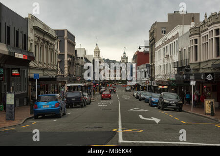 L'iconico Dunedin Stazione ferroviaria Otago, Nuova Zelanda Foto Stock