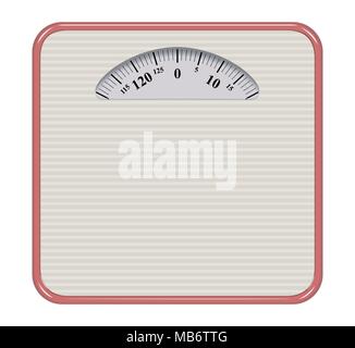 Bilancia pesapersone illustrazione vettoriale icona,design piatto Illustrazione Vettoriale