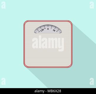 Bilancia pesapersone illustrazione vettoriale icona,design piatto Illustrazione Vettoriale