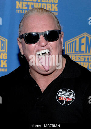 New Orleans, LA, Stati Uniti d'America. 6 apr, 2018. Gangrel assiste WrestleCon presso lo Sheraton Hotel di New Orleans in concomitanza con WrestleMania 34 . Il 6 aprile 2018. Credito: Giorgio Napolitano/media/punzone Alamy Live News Foto Stock