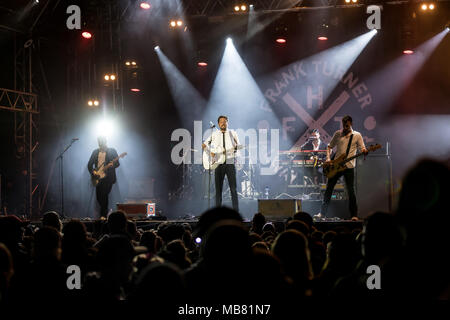 Il musicista britannico Frank Turner & The Sleeping anime vivono al ventisettesimo Heitere Open air di Zofingen Argovia, Svizzera Foto Stock
