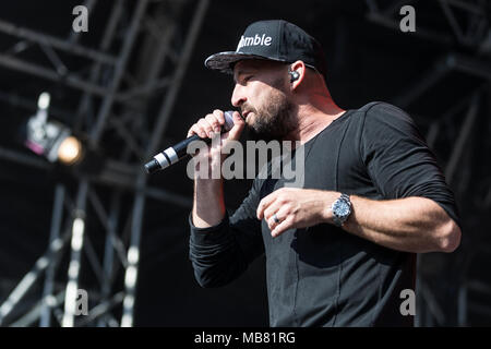 Il tedesco musicista reggae Gentleman ed il musicista giamaicano reggae Ky-Mani Marley, figlio di Bob Marley live al ventisettesimo Heitere Foto Stock